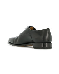 schwarze Leder Oxford Schuhe von Santoni