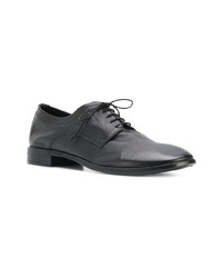 schwarze Leder Oxford Schuhe von Del Carlo