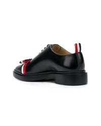 schwarze Leder Oxford Schuhe von Thom Browne