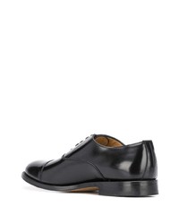 schwarze Leder Oxford Schuhe von Dell'oglio