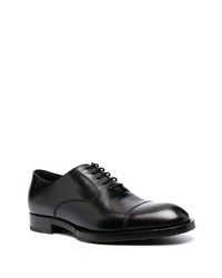 schwarze Leder Oxford Schuhe von Fratelli Rossetti