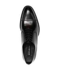 schwarze Leder Oxford Schuhe von Fratelli Rossetti