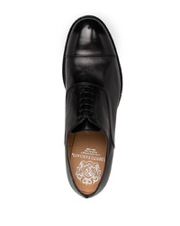 schwarze Leder Oxford Schuhe von Alberto Fasciani