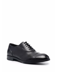 schwarze Leder Oxford Schuhe von Ermenegildo Zegna