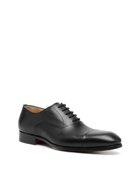 schwarze Leder Oxford Schuhe von Magnanni