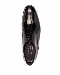 schwarze Leder Oxford Schuhe von Henderson Baracco