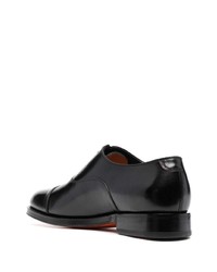 schwarze Leder Oxford Schuhe von Santoni