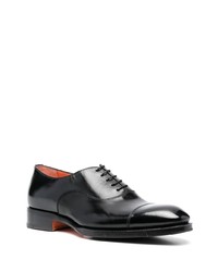 schwarze Leder Oxford Schuhe von Santoni