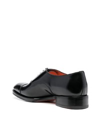 schwarze Leder Oxford Schuhe von Santoni