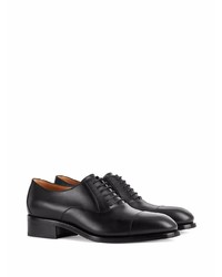 schwarze Leder Oxford Schuhe von Gucci