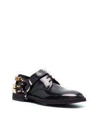 schwarze Leder Oxford Schuhe von Moschino