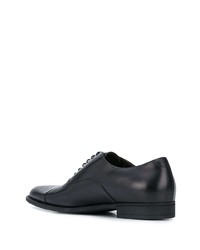 schwarze Leder Oxford Schuhe von Fratelli Rossetti