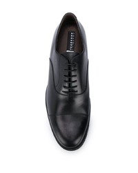 schwarze Leder Oxford Schuhe von Fratelli Rossetti