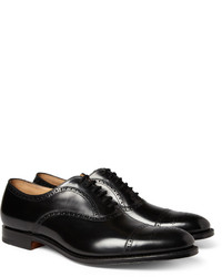 schwarze Leder Oxford Schuhe von Church's