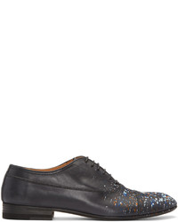 schwarze Leder Oxford Schuhe von Maison Margiela