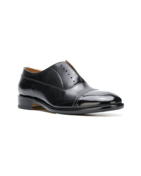 schwarze Leder Oxford Schuhe von Maison Margiela