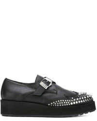 schwarze Leder Oxford Schuhe von MCQ