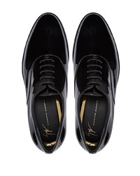 schwarze Leder Oxford Schuhe von Giuseppe Zanotti