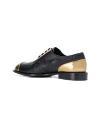 schwarze Leder Oxford Schuhe von Marni