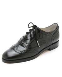 schwarze Leder Oxford Schuhe von MICHAEL Michael Kors