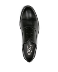 schwarze Leder Oxford Schuhe von Tod's