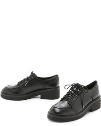 schwarze Leder Oxford Schuhe von Ash