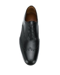 schwarze Leder Oxford Schuhe von a. testoni