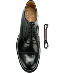 schwarze Leder Oxford Schuhe von Church's