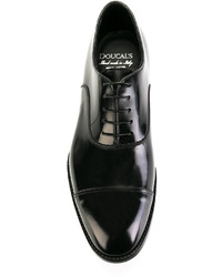 schwarze Leder Oxford Schuhe von Doucal's