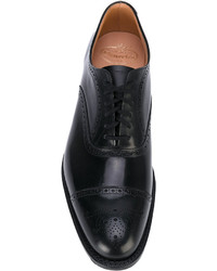 schwarze Leder Oxford Schuhe von Church's