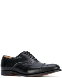 schwarze Leder Oxford Schuhe von Church's