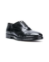 schwarze Leder Oxford Schuhe von Alberto Fasciani