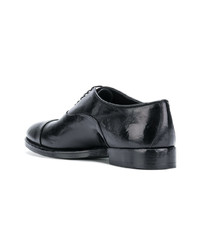 schwarze Leder Oxford Schuhe von Alberto Fasciani