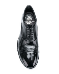 schwarze Leder Oxford Schuhe von Alberto Fasciani