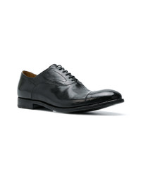 schwarze Leder Oxford Schuhe von Alberto Fasciani