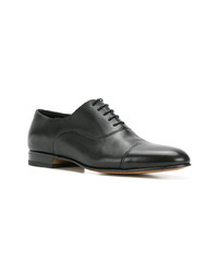 schwarze Leder Oxford Schuhe von Santoni