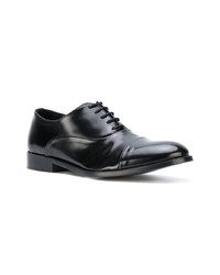 schwarze Leder Oxford Schuhe von Leqarant