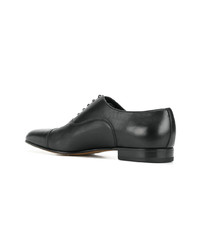 schwarze Leder Oxford Schuhe von Santoni