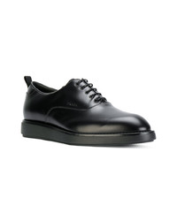 schwarze Leder Oxford Schuhe von Prada