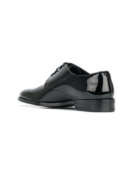 schwarze Leder Oxford Schuhe von Saint Laurent