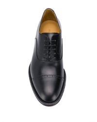 schwarze Leder Oxford Schuhe von Scarosso