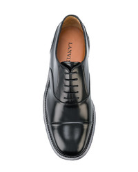 schwarze Leder Oxford Schuhe von Lanvin