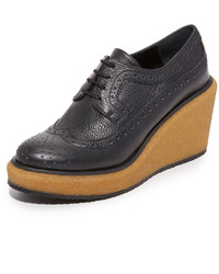 schwarze Leder Oxford Schuhe von Paloma Barceló