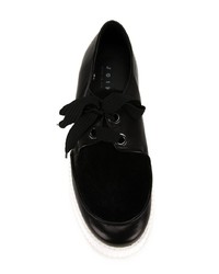 schwarze Leder Oxford Schuhe von Joshua Sanders