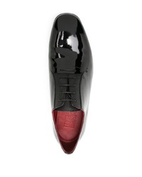 schwarze Leder Oxford Schuhe von Ferragamo