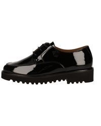schwarze Leder Oxford Schuhe von Paul Green