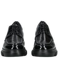 schwarze Leder Oxford Schuhe von Paul Green