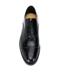 schwarze Leder Oxford Schuhe von Green George