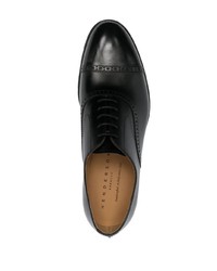 schwarze Leder Oxford Schuhe von Henderson Baracco