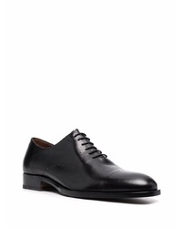 schwarze Leder Oxford Schuhe von Fratelli Rossetti